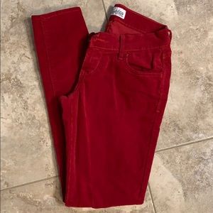 Old Navy red corduroy Rock Star pants